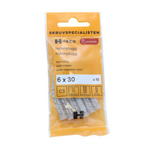 Nylonplugg 6 x 30 mm 10-pack Heco